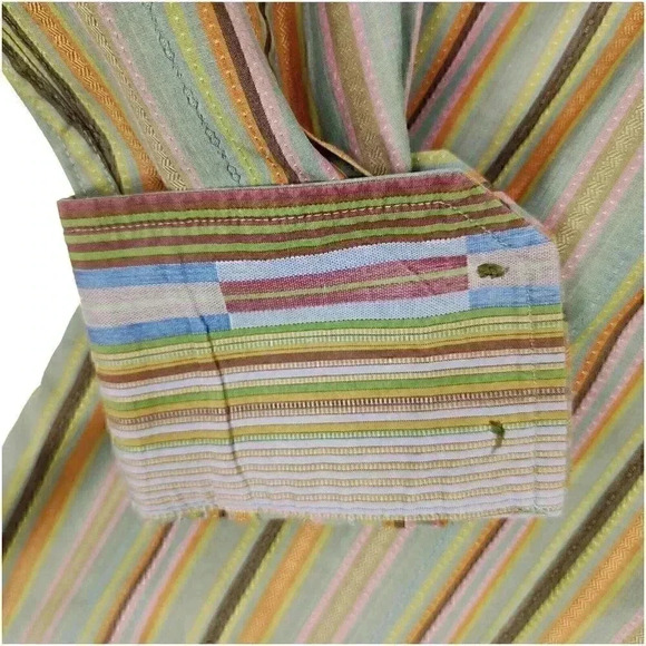 Robert Graham Long Sleeve Casual Shirt S Button-Up Collared Striped Cotton - Picture 5 of 8